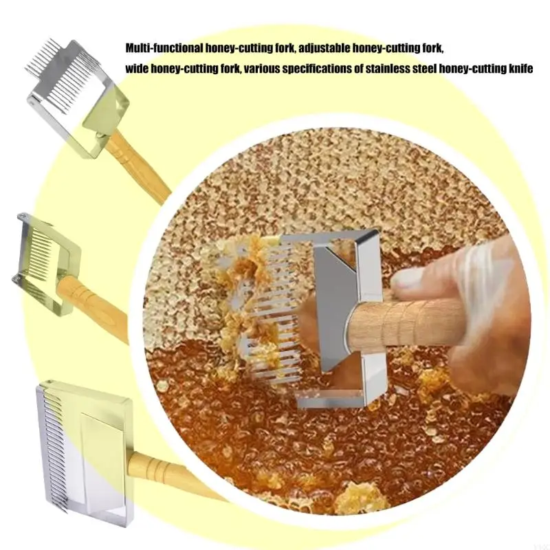 Stainless Steel Beekeeping Uncapping Cutter Slider Fork Bees Hives Tools Y4QC