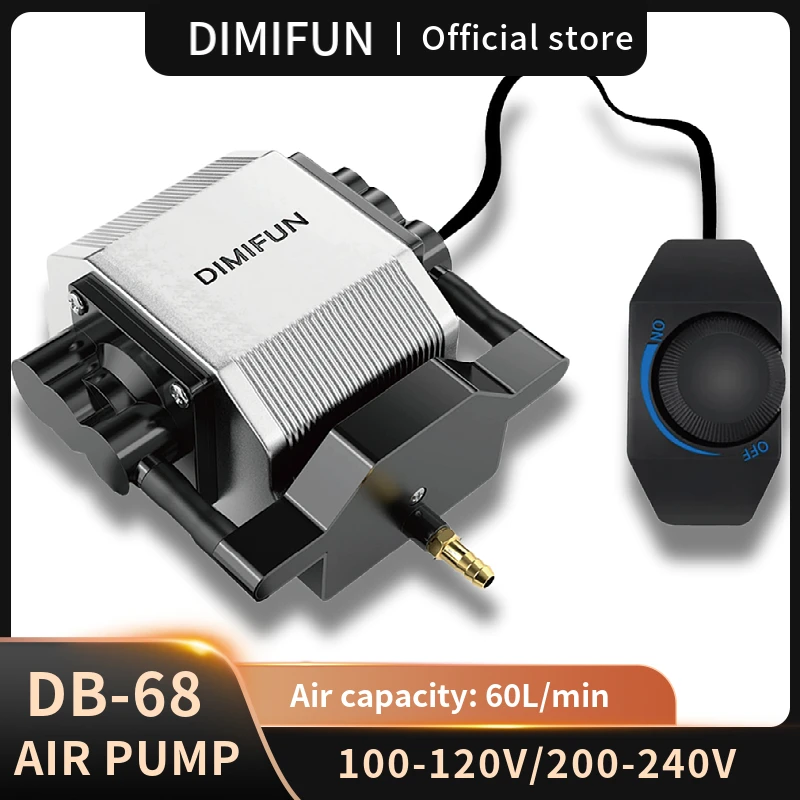 DIMIFUN 28W Air Compressor with 60L/Min Air Output for All Brands of CNC Laser Engraver