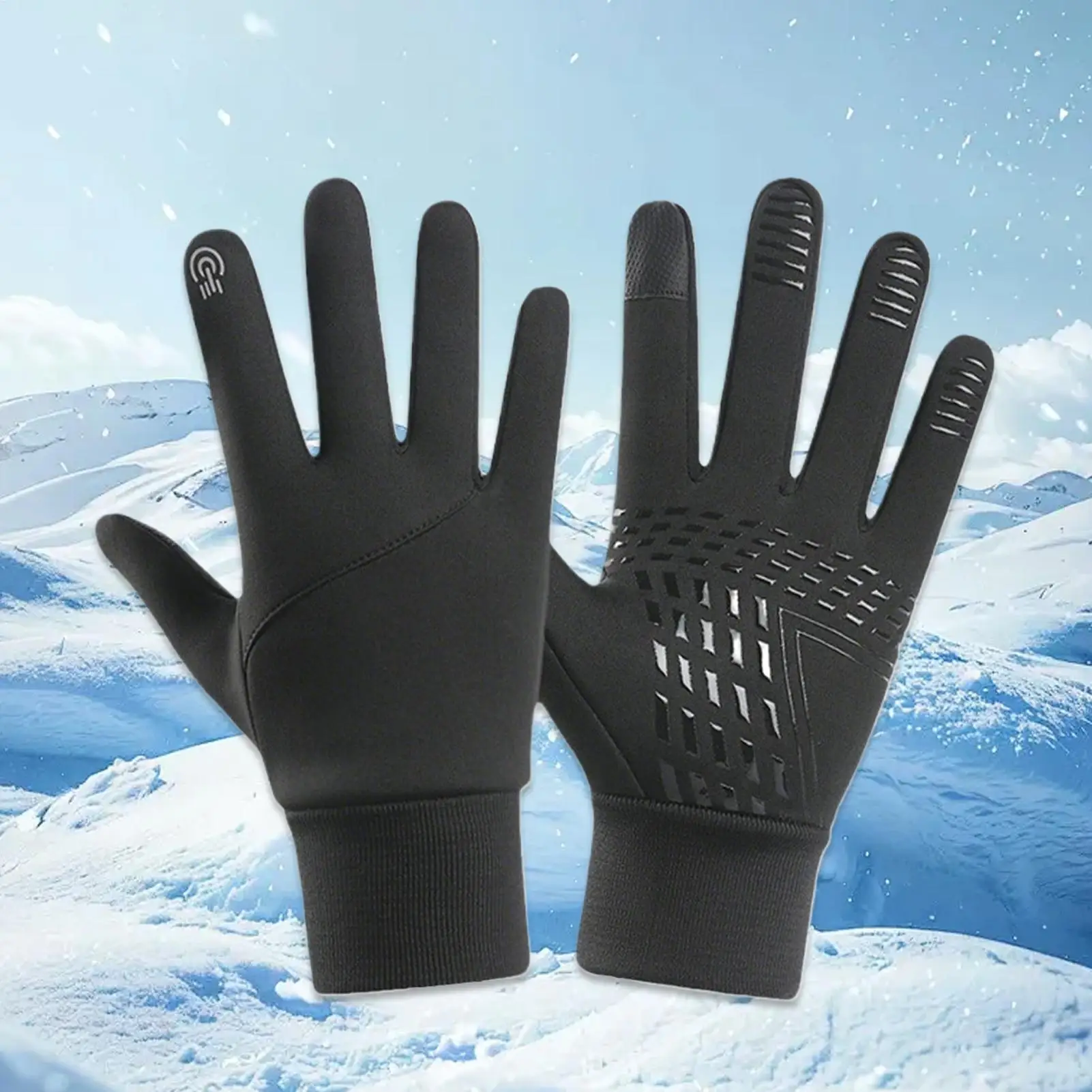 

Winter Heating Warm Gloved Cycling Riding Warmer Gloves Warm Windproof Fleece-lined Thickened Thermal Gloves USB Heated Gloves