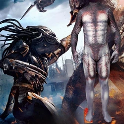 Mens Boys The Predator Cosplay Halloween Costumes Spandex Suit Bodysuit Jumpsuit Adults Kids