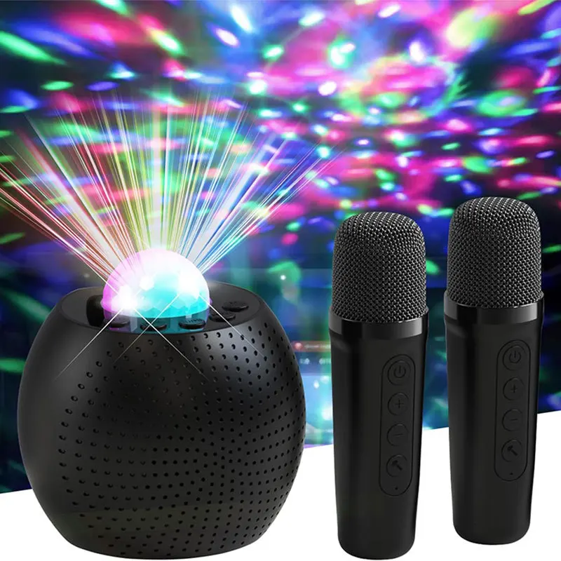 ZL090 Bluetooth Speaker With A Built-in Microphone, Mini Bluetooth Speaker With LED Ambient Light For Home Use, Karaoke Treasure