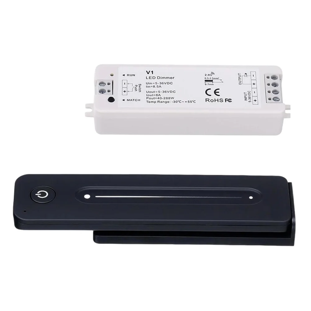 RF LED Dimmer DC5-36V Touch Slider Remote Controller For Single Color 5050 3528 2835 COB LED Strip Light