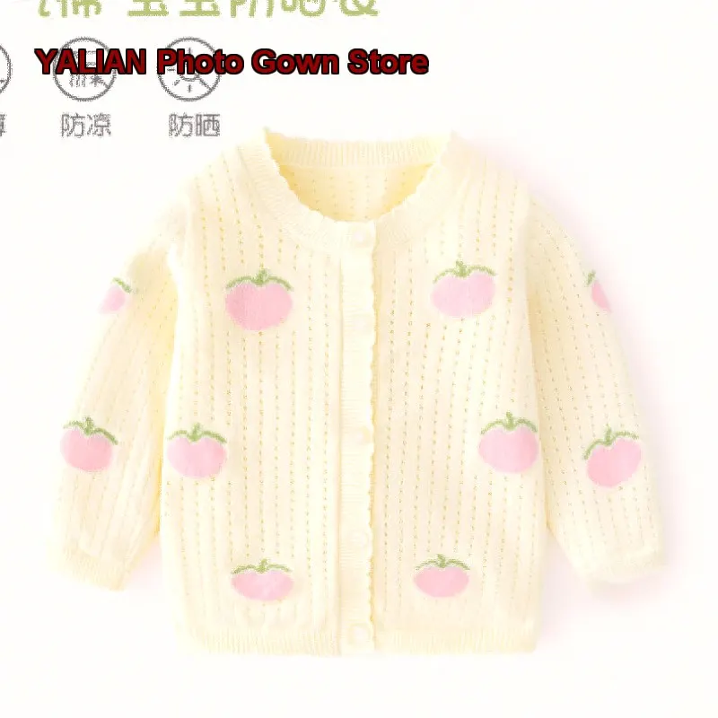 Girls Air-Conditioning Top Thin Breathable Infant Pure Cotton Sunscreen Clothing Baby Summer Ultra-Thin Jacket Kids Knit Cardiga