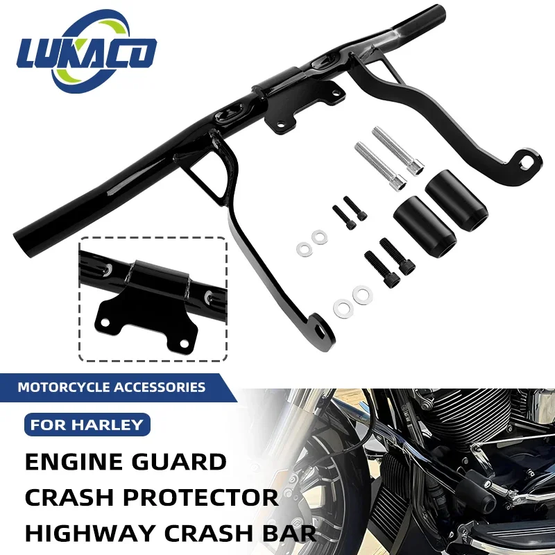 

Motorcycle Engine Guard Crash Bar Front Bumper Iron Falling Protector For Harley Touring Road Electra Glide FLHR FLTRX 2014-2023