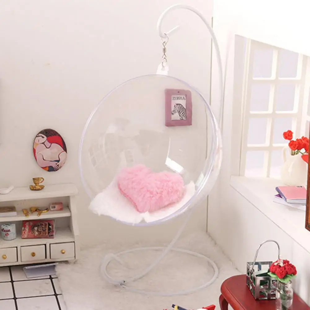 Lovely Dollhouse Hammock  Vivid Plastic Dollhouse Swing Chair  Miniature Accessory Swing Chair