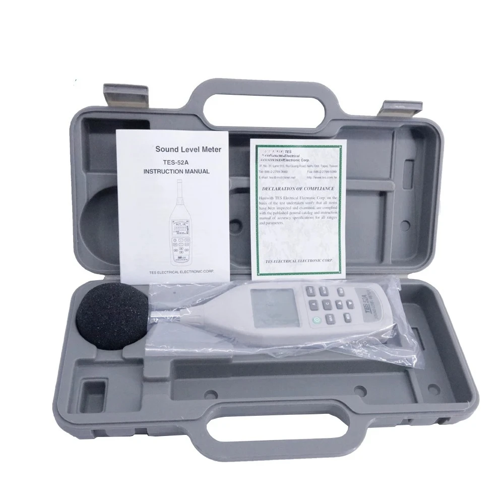 

TES-52A Digital Sound Level Meter 26dB To130dB Noise Tester Meter