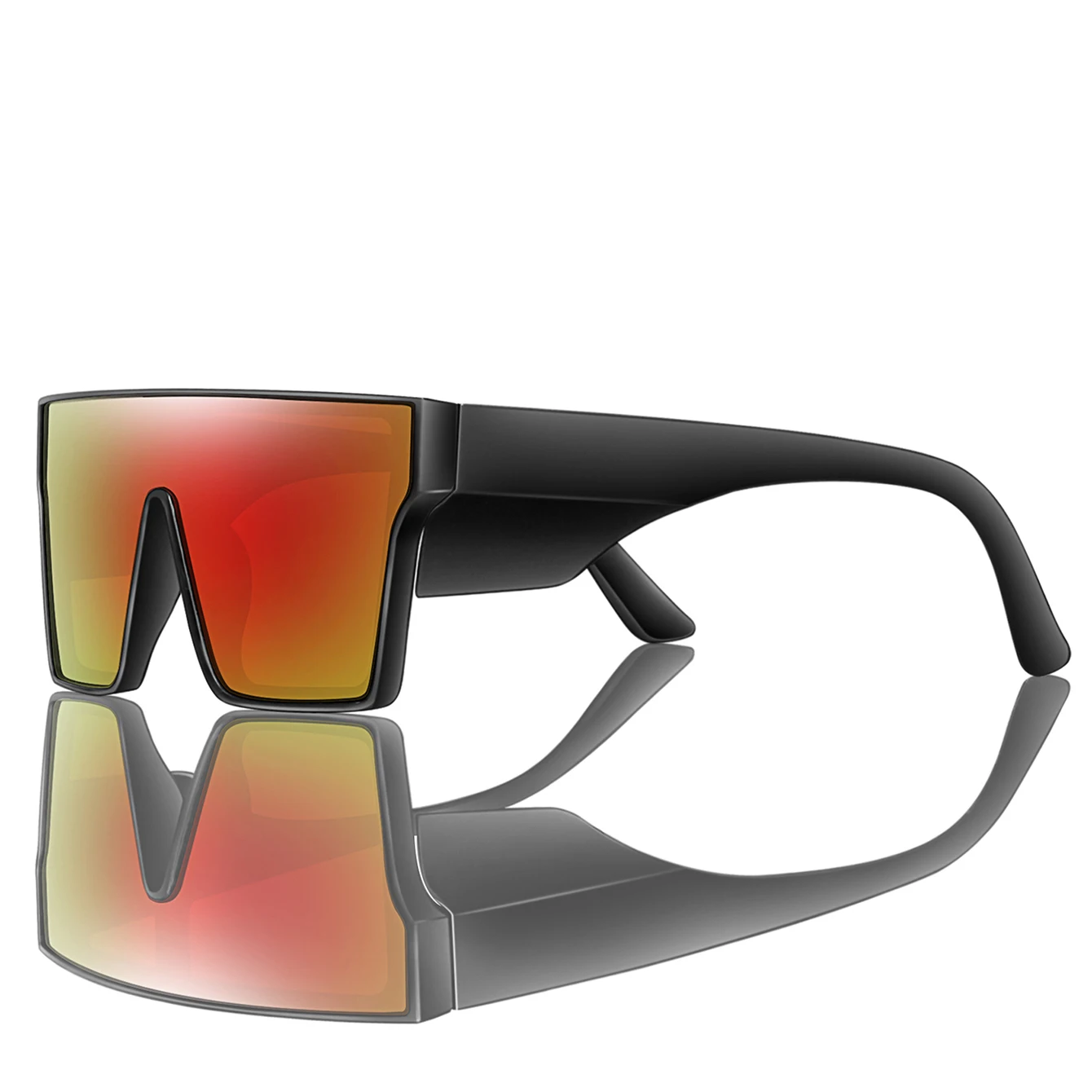 نظارات شمسية بإطار كبير بعدسات ملونة UV400 لركوب الدراجات والمشي لمسافات طويلة والجري والقيادة نظارات رياضية خارجية للرجال والنساء كهرجان هدايا