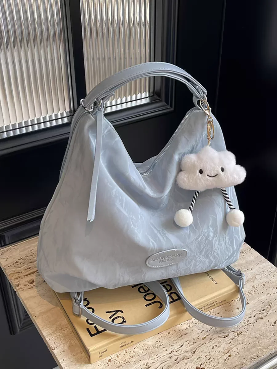

Korean Sle Simple Commuter Tote Bag Soft Sensation Student Class oulder Bapa Single oulder Slant Bag Leisure PU Lea...