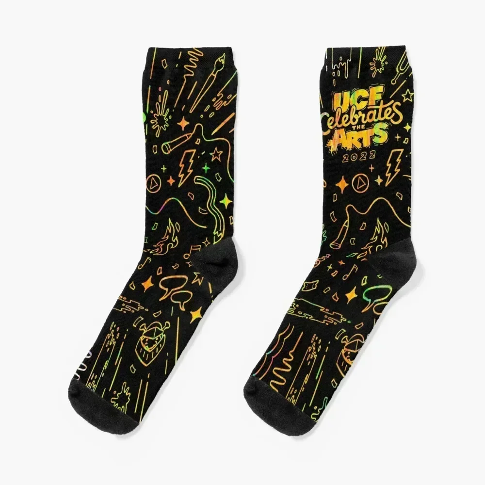 

UCF Celebrates the Arts 2022 Socks Stockings compression floral colored new year Socks Male Women's