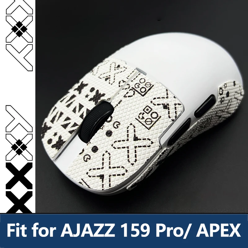 Anti-Slip Mouse Grip Tape for AJAZZ 159 Mouse - AJ159PRO/APEX Sweatproof Stickers Easier Absorbent Enhanced Control for Gaming