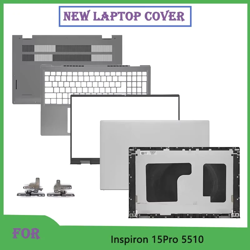Novo escudo para inspiron 15 pro 5510 5515 série portátil escudo lcd caso superior/capa traseira/moldura frontal/dobradiças/caixa inferior 15.6 polegada