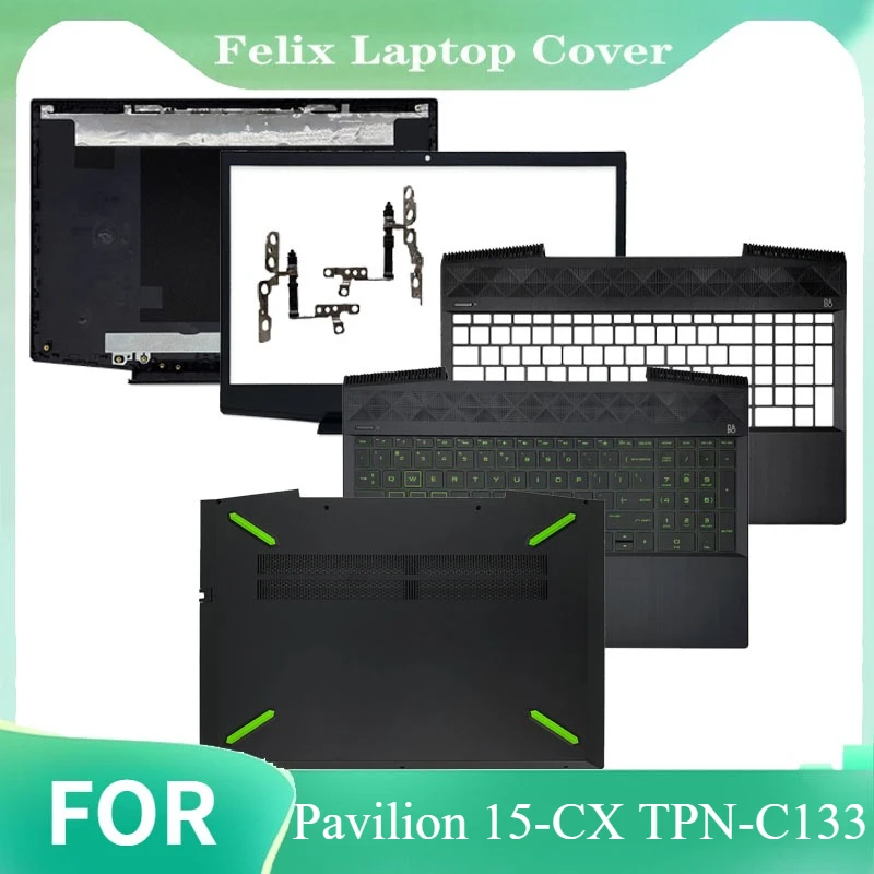 For Pavilion 15-CX TPN-C133 NEW LCD Back Cover Laptop Front bezel/Hinges/Palmrest Upper Case/Bottom Case L20314-001 Green