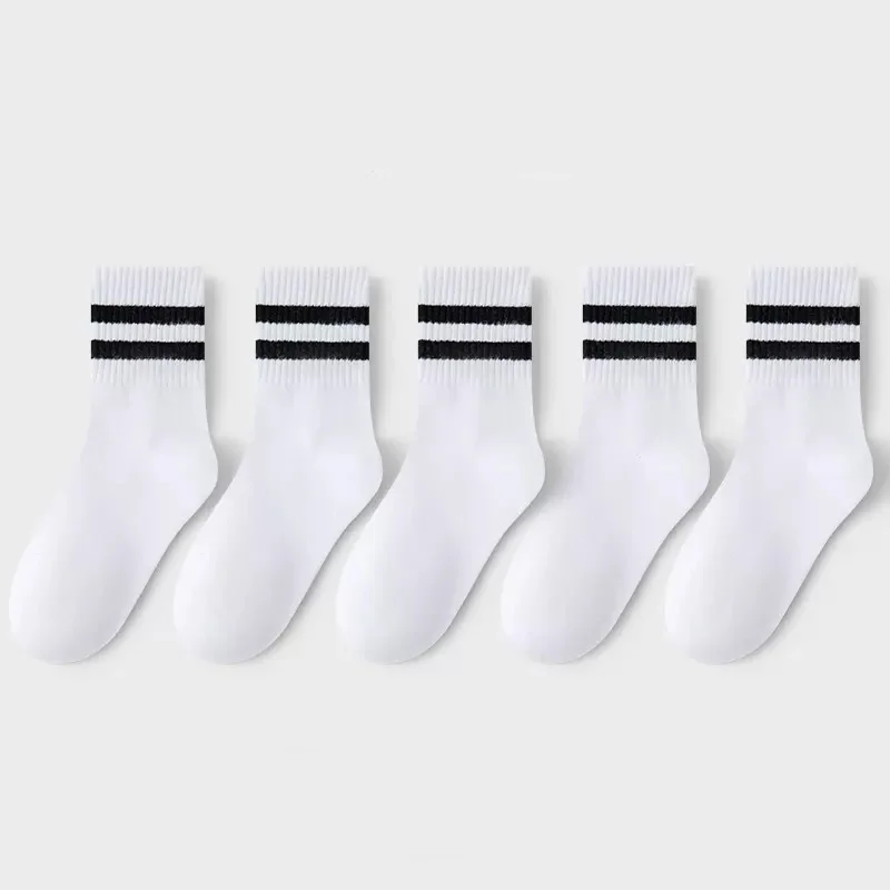 Lawadka 5Pairs/set Boys Girls Socks For Kids White Black Gray Cotton Children\'s Socks Student Sport Autumn New Sock 2 to 11Years
