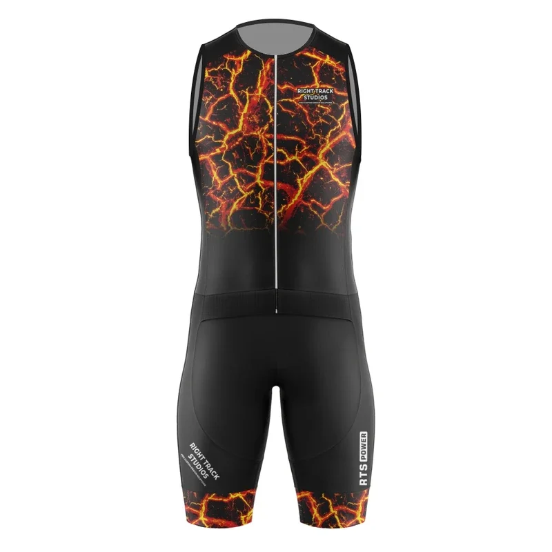 

RTS Power Lava Pro Trisuit Summer Sleevless Triathlon One-Piece Clothing Pro Swimming Cycling Running Annko Competition Apparel