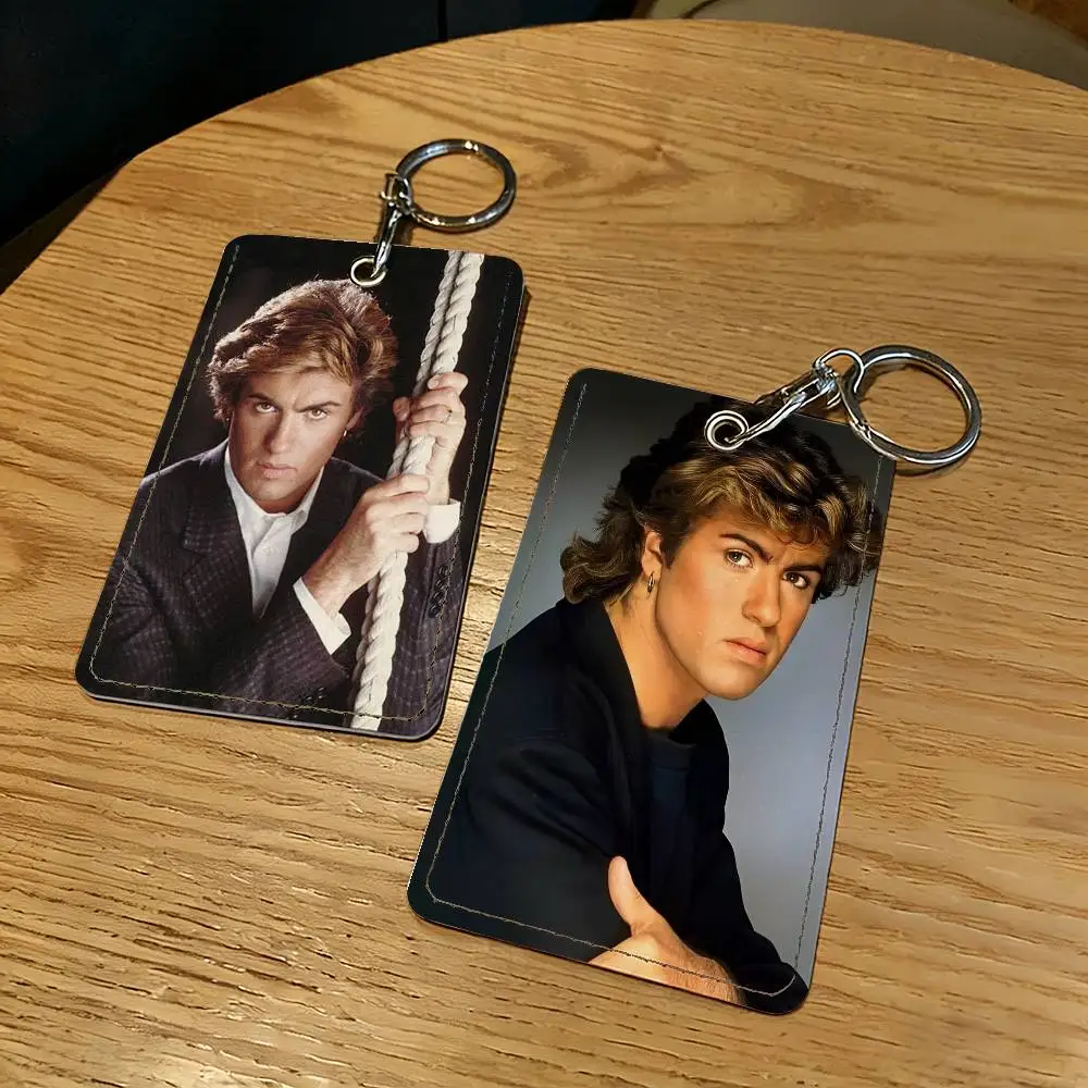 Singer George Michael Card Holder Keychain Key Ring Door Lock Access Protective Case For Security Gift