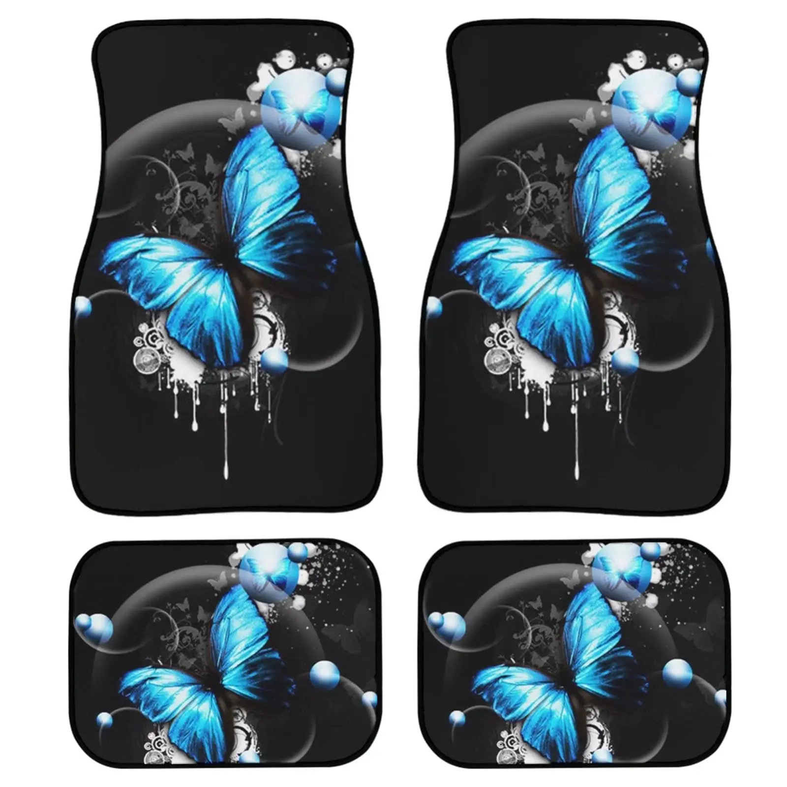 

Butterfly Design Car Floor Mats Fit Most Car Rubber Floor Mats Custom Sea Cartoon Animal Pattern Floor Mats 4 Pieces diy