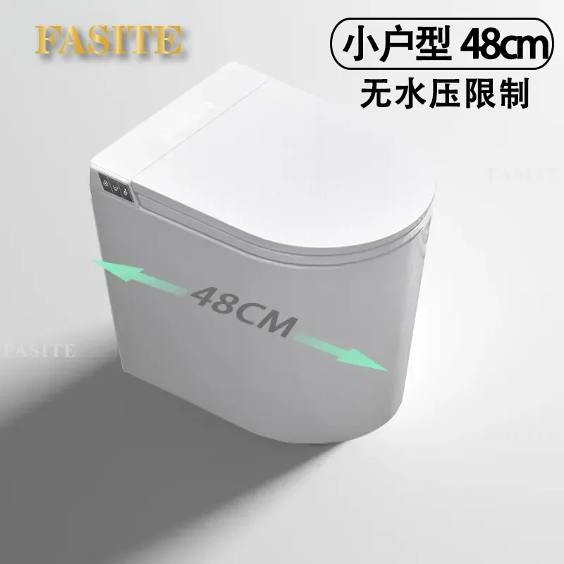 For Smart Toilet Mini 8cm Automatic Flush Built-in Bubbles Water Tank Compact Size for Small Apartment Bathroom