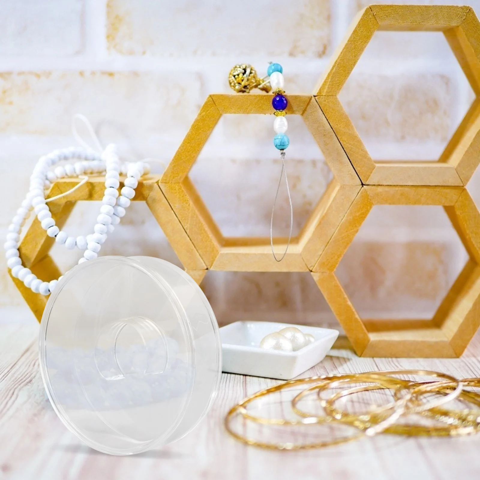 

4Pcs Bracelet Storage Box Acrylic Displaying Case for Bracelets and Bangles Transparent Round Container Multi Function