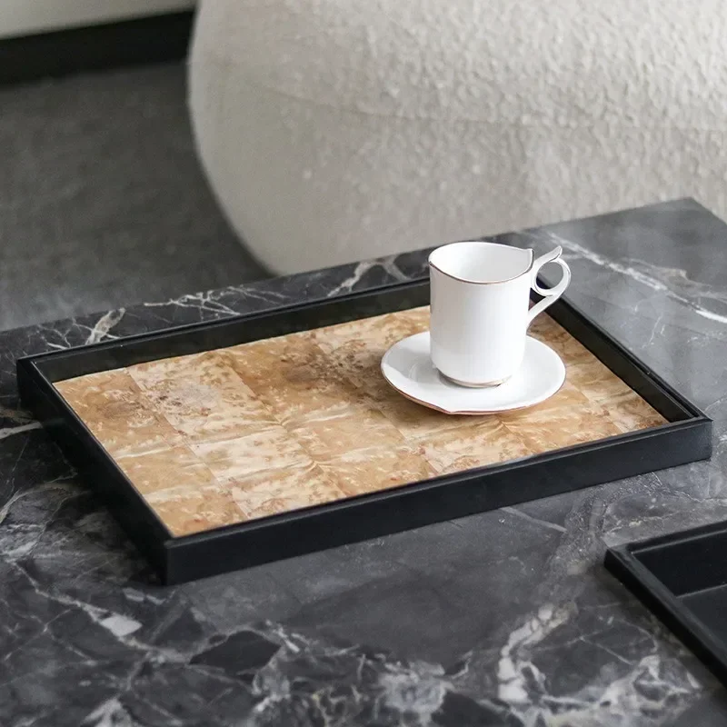 New Wooden Storage Trays Non Slip Platter Coffee Dishes Kitchenware Flat-panel Storage Trays Presentation Plate Home Organi