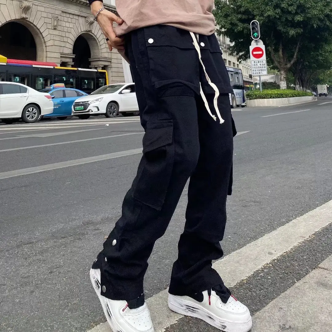 แฟชั่นผู้ชายเก๋ Cargo กางเกง Streetwear Joggers High Street Techwear ชาย Casual กางเกงญี่ปุ่น Hip Hop Punk Harem กางเกง