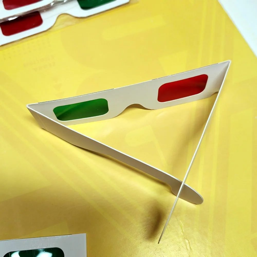 50 teile/los Wiederverwendbare Weiß Papier 3d Gläser Papier Rahmen Rot/Rot Rot/blau Objektiv 3d Decoder Gläser für Förderung – Detail 3