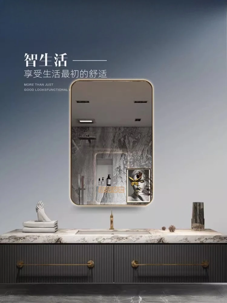 

Modern simple solid wood bathroom cabinet combination light luxury slate bathroom washbasin cabinet