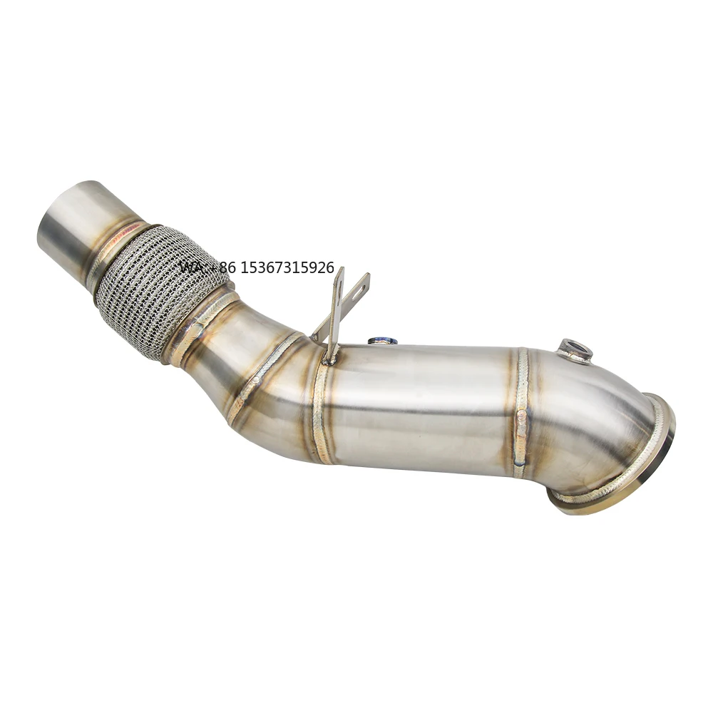 

Laser-engraved Custom Logo 304 Stainless Steels TIG Welding Downpipe for 18-20
