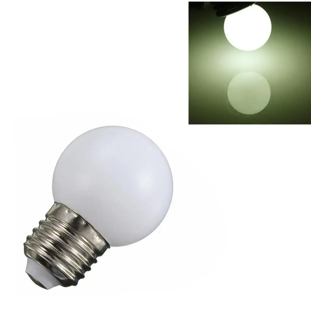 220V E27 1W Energy Saving LED Ball Light Bulb Globe Lamp Warm White