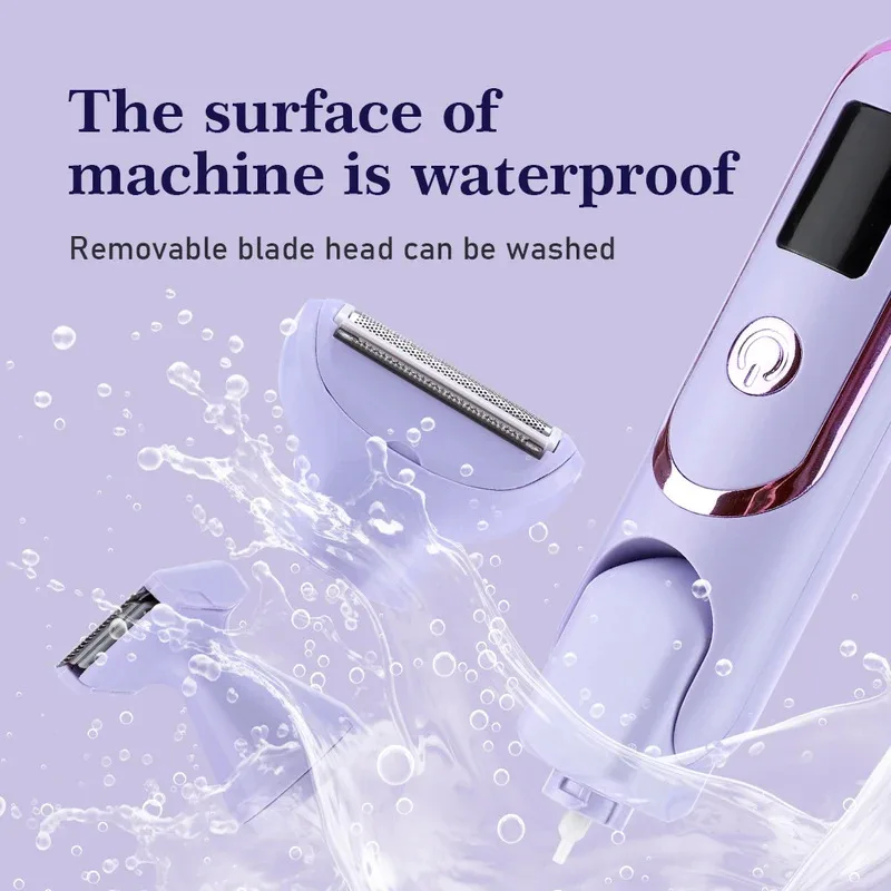 5 in 1 Electric Razor for Women Shaver Lady Shaver Body Hair Trimmer for Armpit Bikini Arm Leg Face Mustache Portable Painless