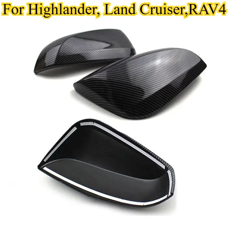 

NONGSHI for Highlander/Land Cruiser/RAV4 Replacement Car Rearview Side Mirror Cover Wing Cap Exterior Door Case Trim
