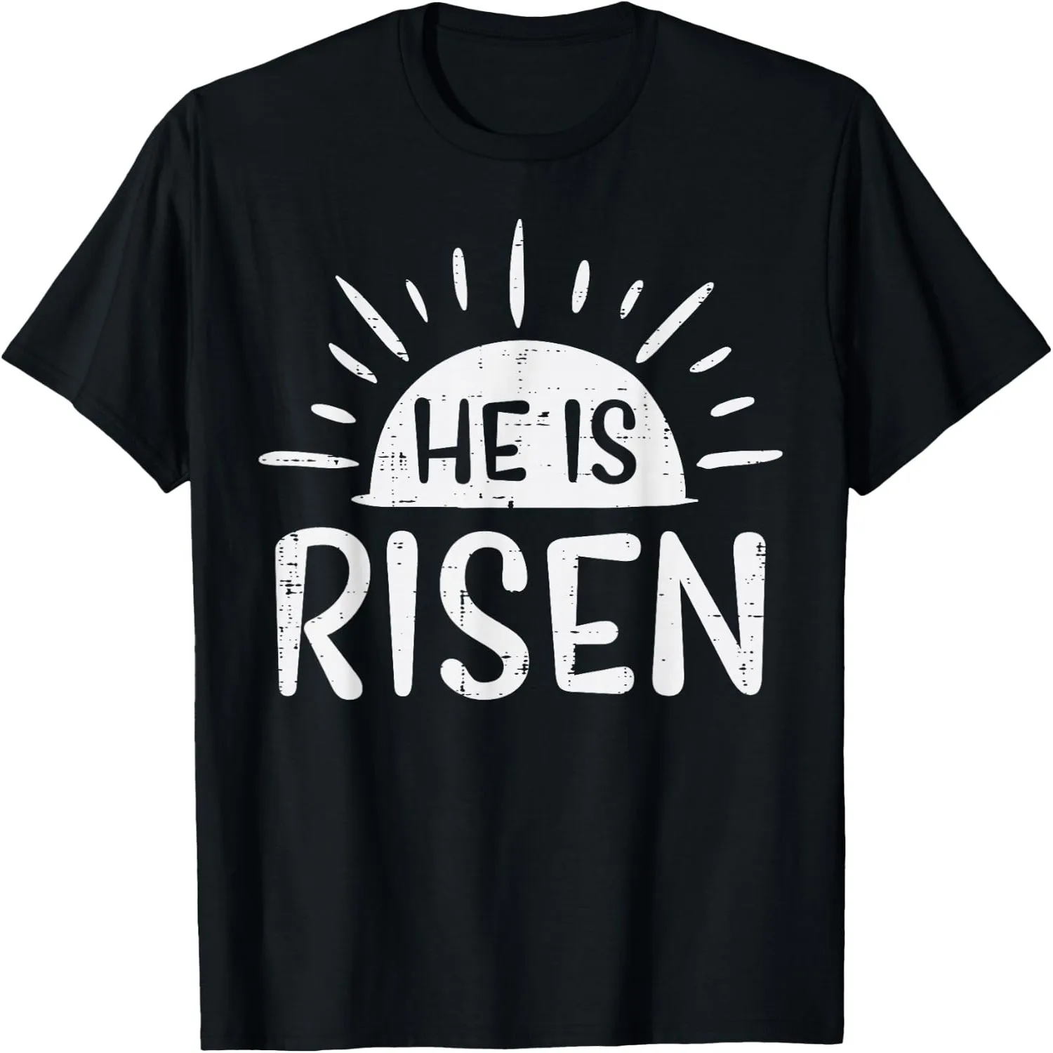 Easter Christian He is Risen Sun Resurrection Men Women Kids T-Shirt Small