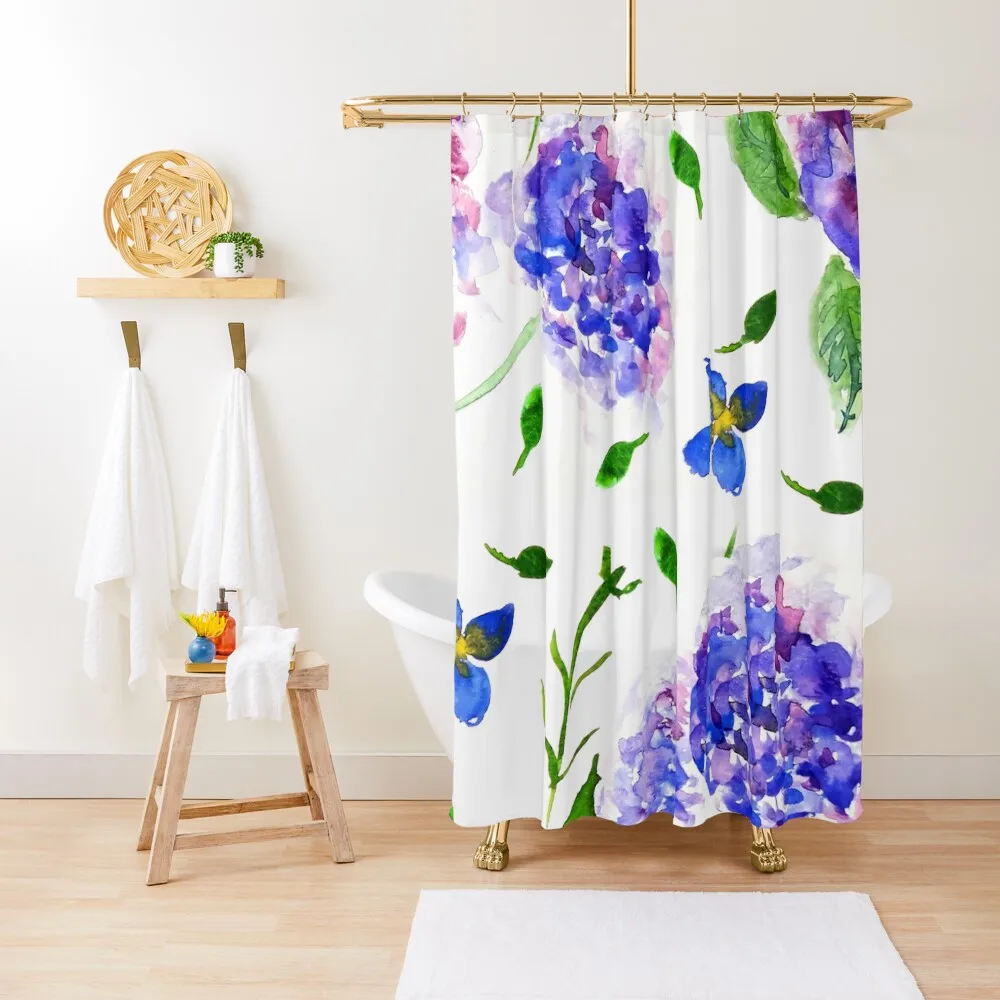 

Blue Hydrangea Shower Curtain Bathroom And Shower In The Bathroom Funny Shower Curtain