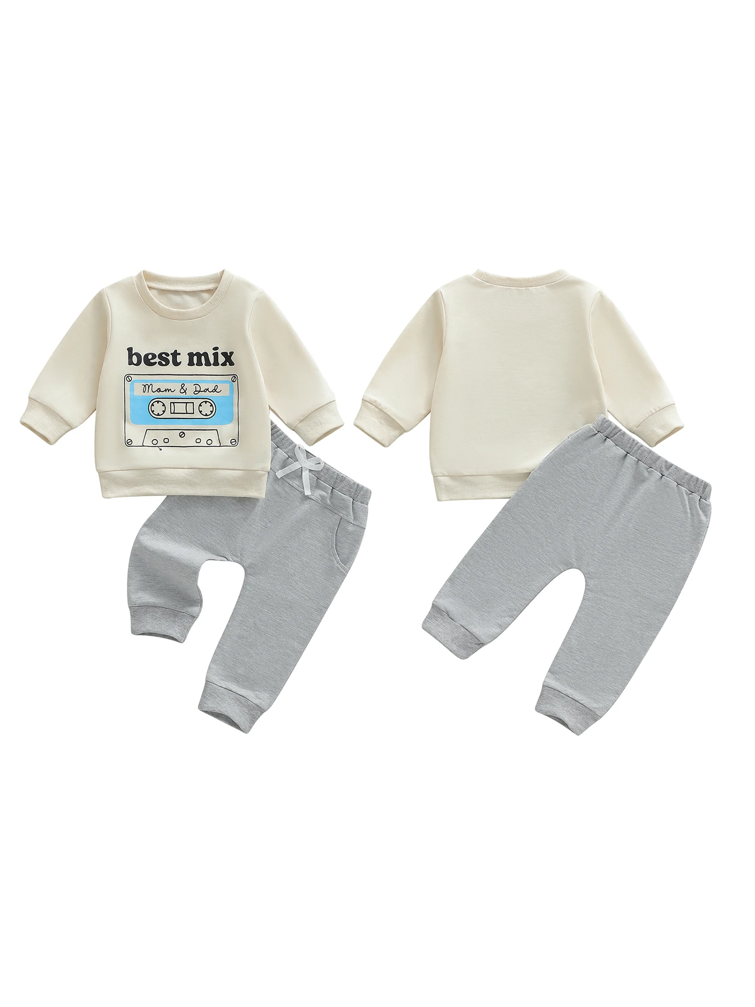 

Осенний комплект одежды для маленьких мальчиков с принтом мультяшного динозавра, топ с длинными рукавами и эластичной резинкой на талии, однотонные брюки, наряд из двух предметов