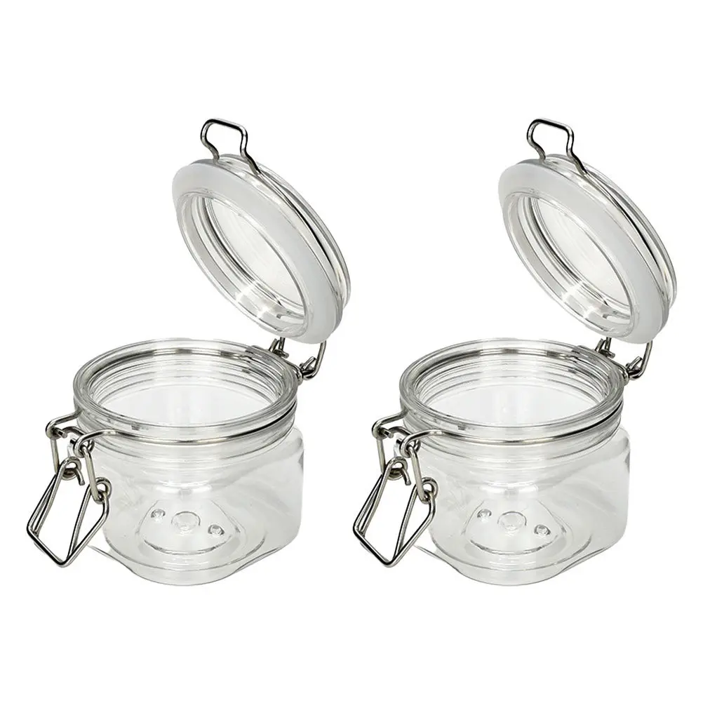 2Pcs Sealed Storage Jars Transparent Honey Bottles Multifunctional Kitchen Container for Food Storage Jam Tea Grain Rice Nuts