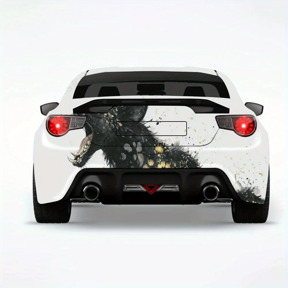 Powerful Black Wolf Car Sticker,Automotive  Car Vinyl Wraps for Decoration and Protection-Waterproof Self - Adhesive Vinyl Decal