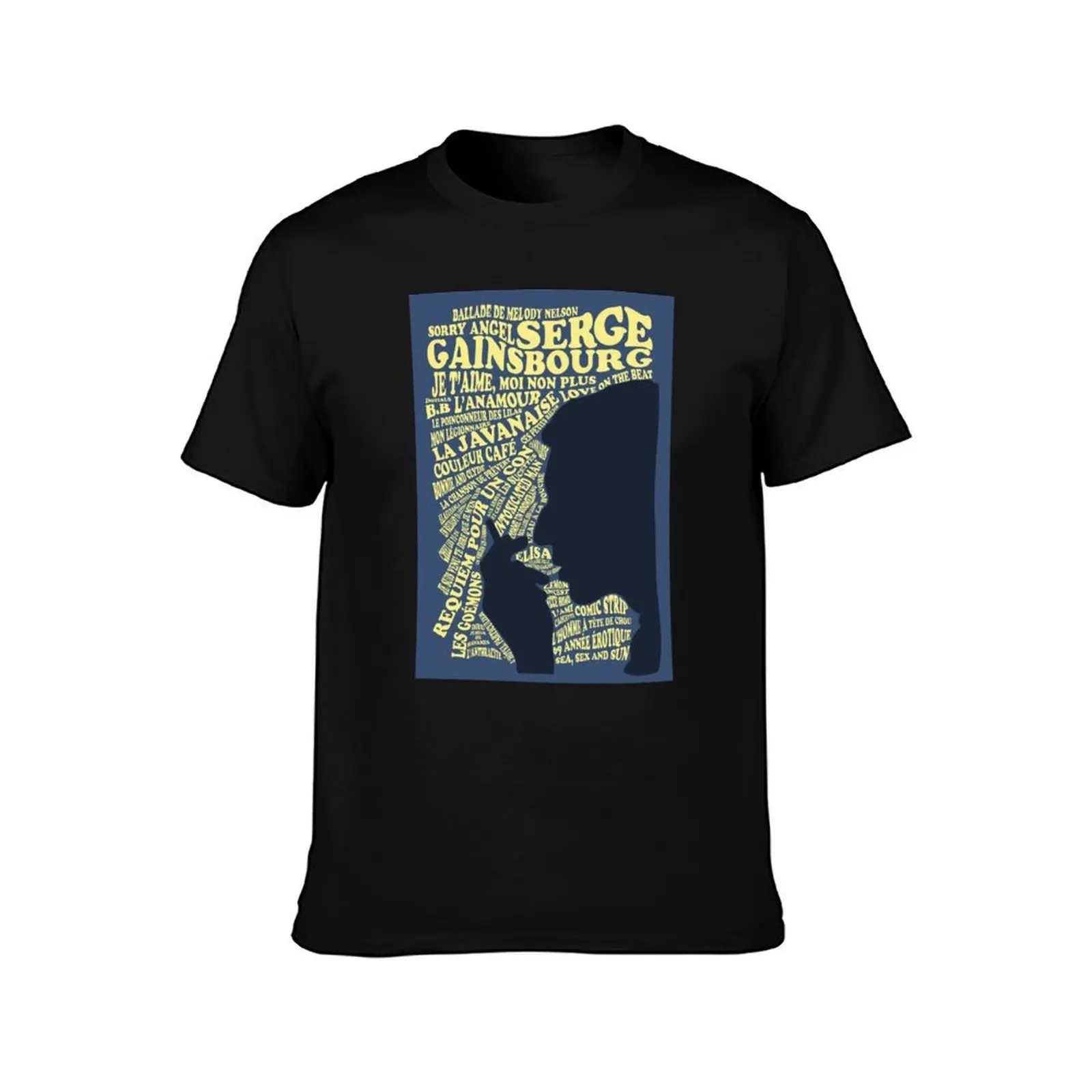 Serge Gainsbourg - Discographieessentiel T-Shirt Novelty Graphic Tee Shirt T-Shirt