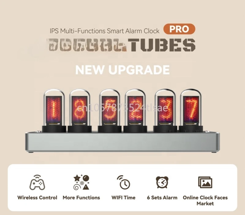Pseudo-glow tube clock creative computer desktop e-sports ornaments for boyfriend holiday gifts