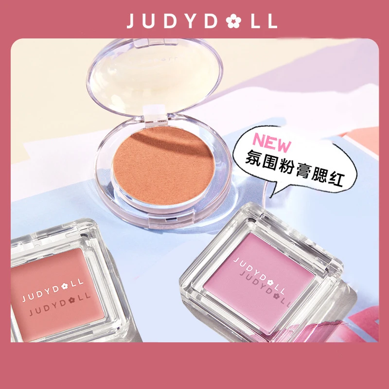 

Judydoll Cream Blush Silky Monochrome Blush Nude Makeup Apricot Roasted Natural Brighten Skin Tone Makeup Palette