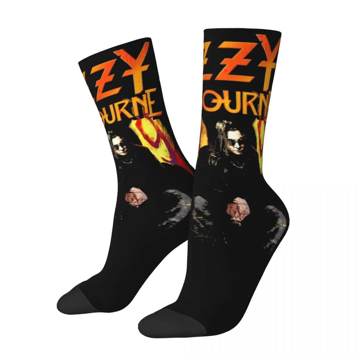 

Fashion Male Men Socks Casual Bring Shine Head Banging Ozzy Osbourne Sock High Quality Women Socks Spring Summer Autumn Winter