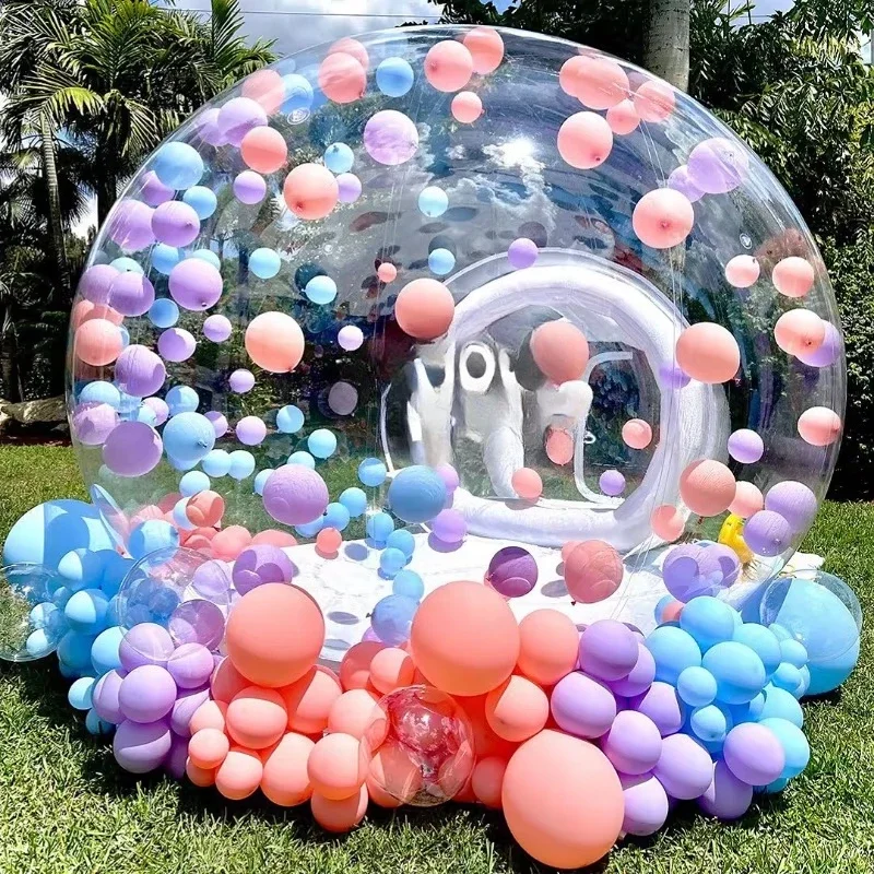 Kids Party Balloons Fun House Giant Clear Inflatable Crystal Igloo Dome Bubble Tent Transparent
