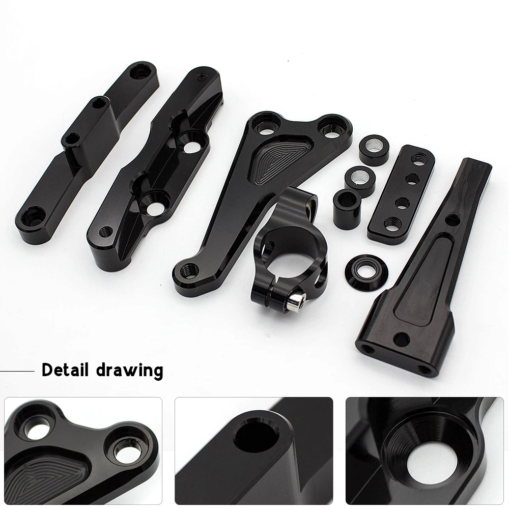 Steering Damper Stabilizer Kit Cnc - Kit de support de fixation pour