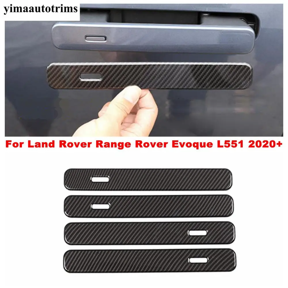 

ABS Carbon Fiber Car Exterior Door Handle Grab Cover Trim Sticker Styling For Land Rover Range Rover Evoque L551 2020 - 2023