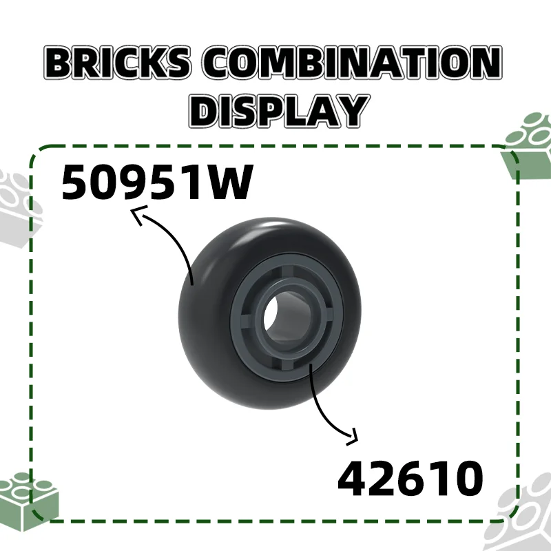 WANGE 109Pcs/Lot 0 J-15 wheel skin Block Moc Color Accessories Compatible with Brick DIY Children's educational Toy Assembly