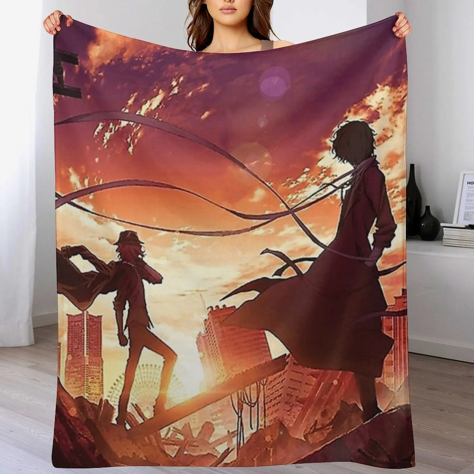 

SOUKOKU Poster Throw Blanket Picnic Heavy Camping Moving Blankets