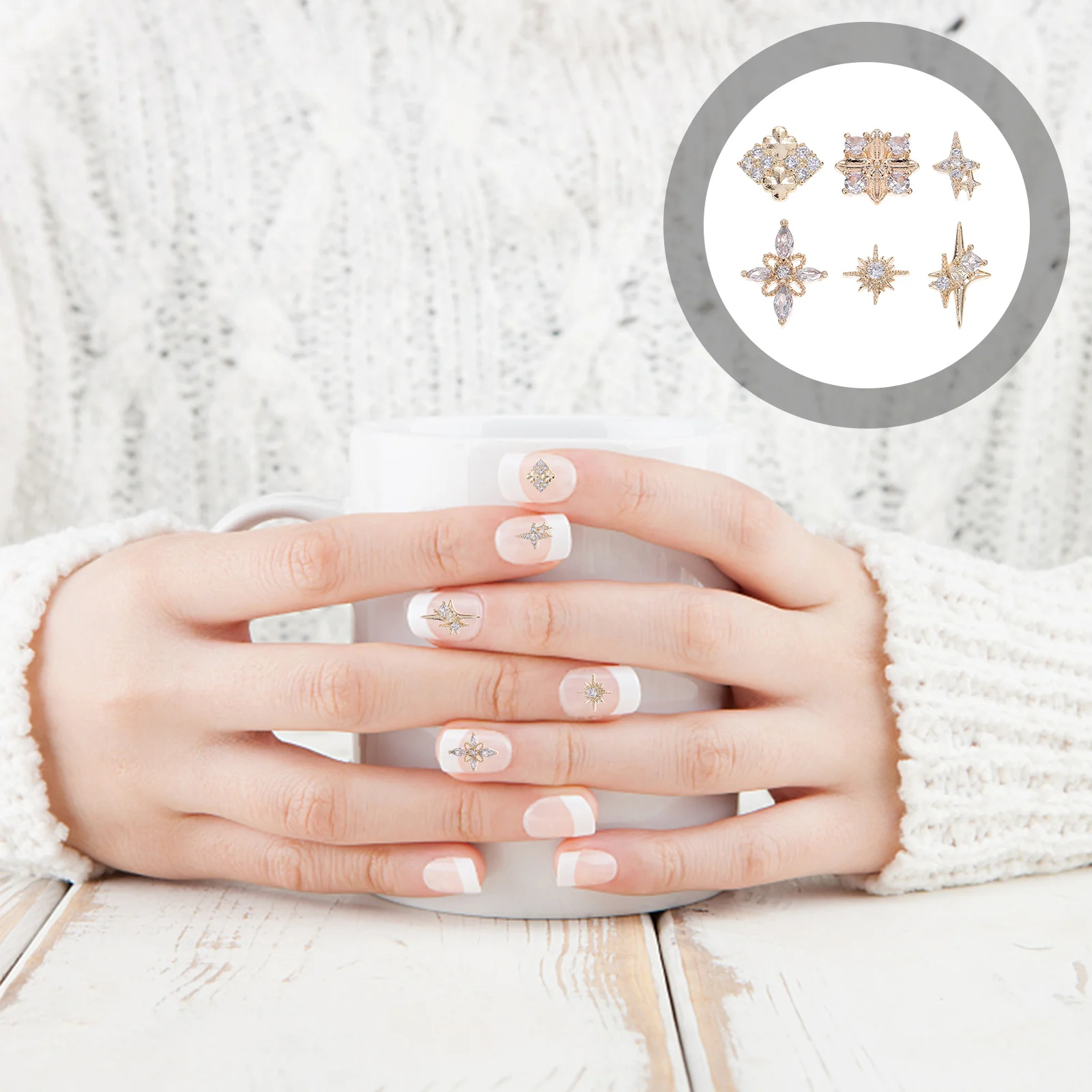 

12Pcs Retro Nail Charms Decorative Rhinestones Nail Art Supplies DIY Manicure Party Rhinestones Charms