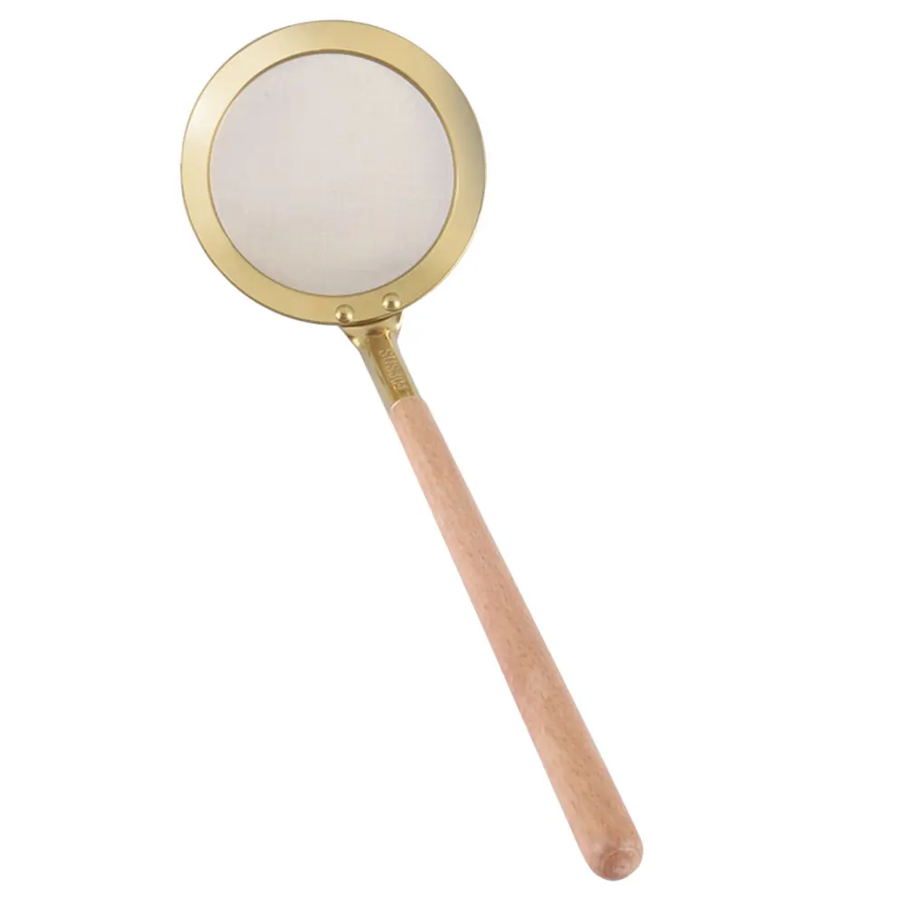 

Skimmer Spoon Wooden Handle Stainless Steel Fat Strainer Oil Filter Cooking Fine Mesh Kitchen Tool for Ramen Hot