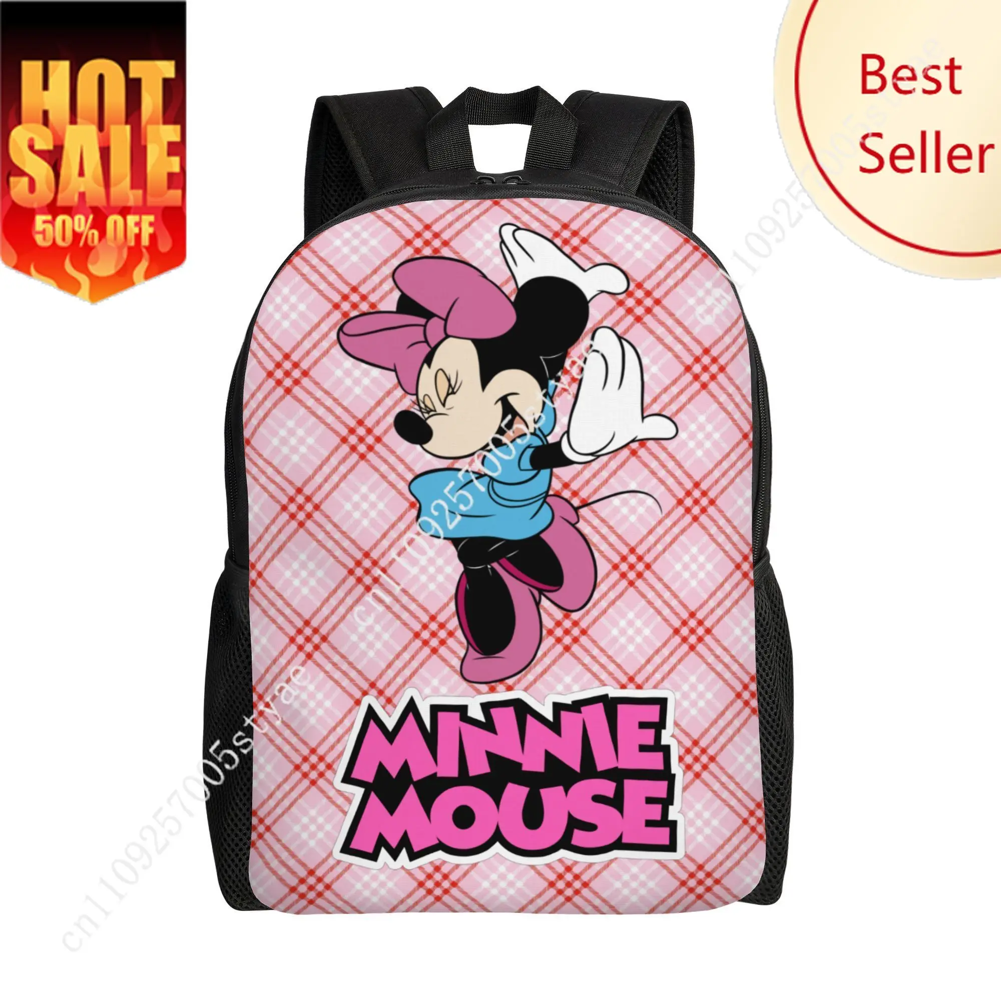 

Minnie Mouse Classic Backpack Disney Cartoon Decorate Fabric Bags Design Your Photo Logo Text Party Holiday Custom Gifts