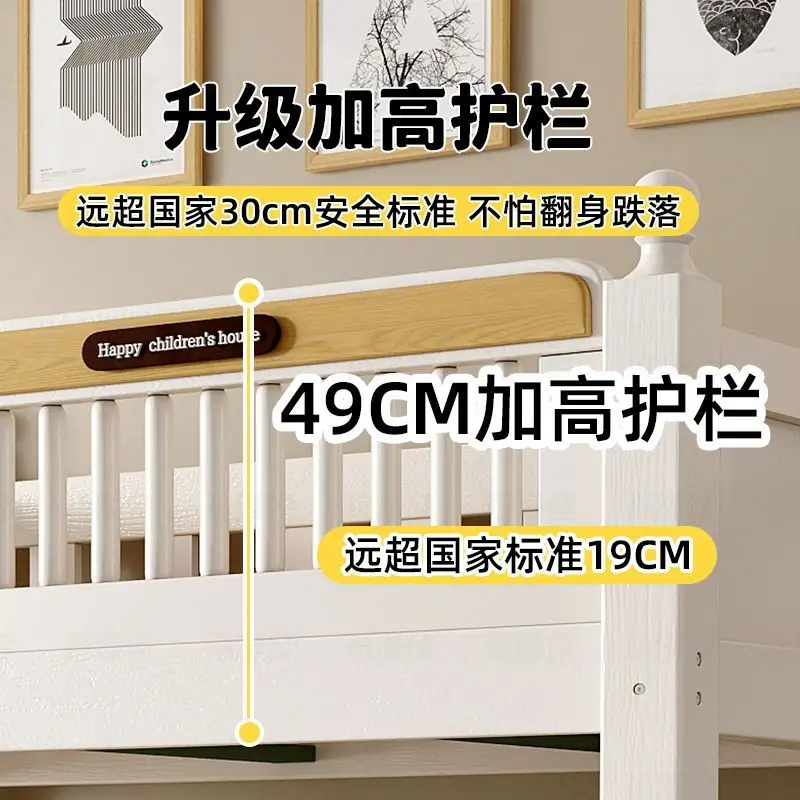 أسرة بطابقين علوية وسفلية من الخشب الصلب، شقة صغيرة للرجال والنساء والأطفال، عالية ومنخفضة، سميكة من طبقتين #2