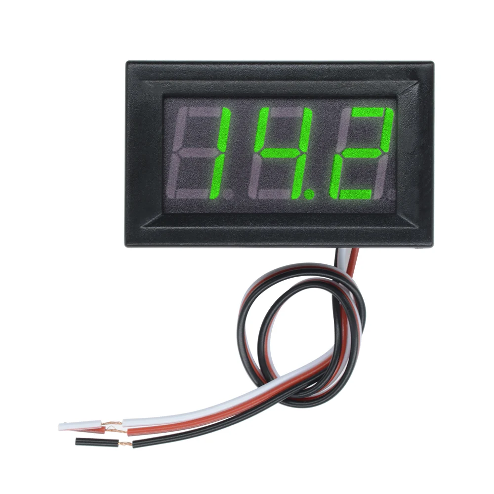 0.56" LED Digital Voltmeter DC 0-30V Digital Voltmeter Voltage Panel Meter Red/Blue/Green For Electromobile Motorcycle Car