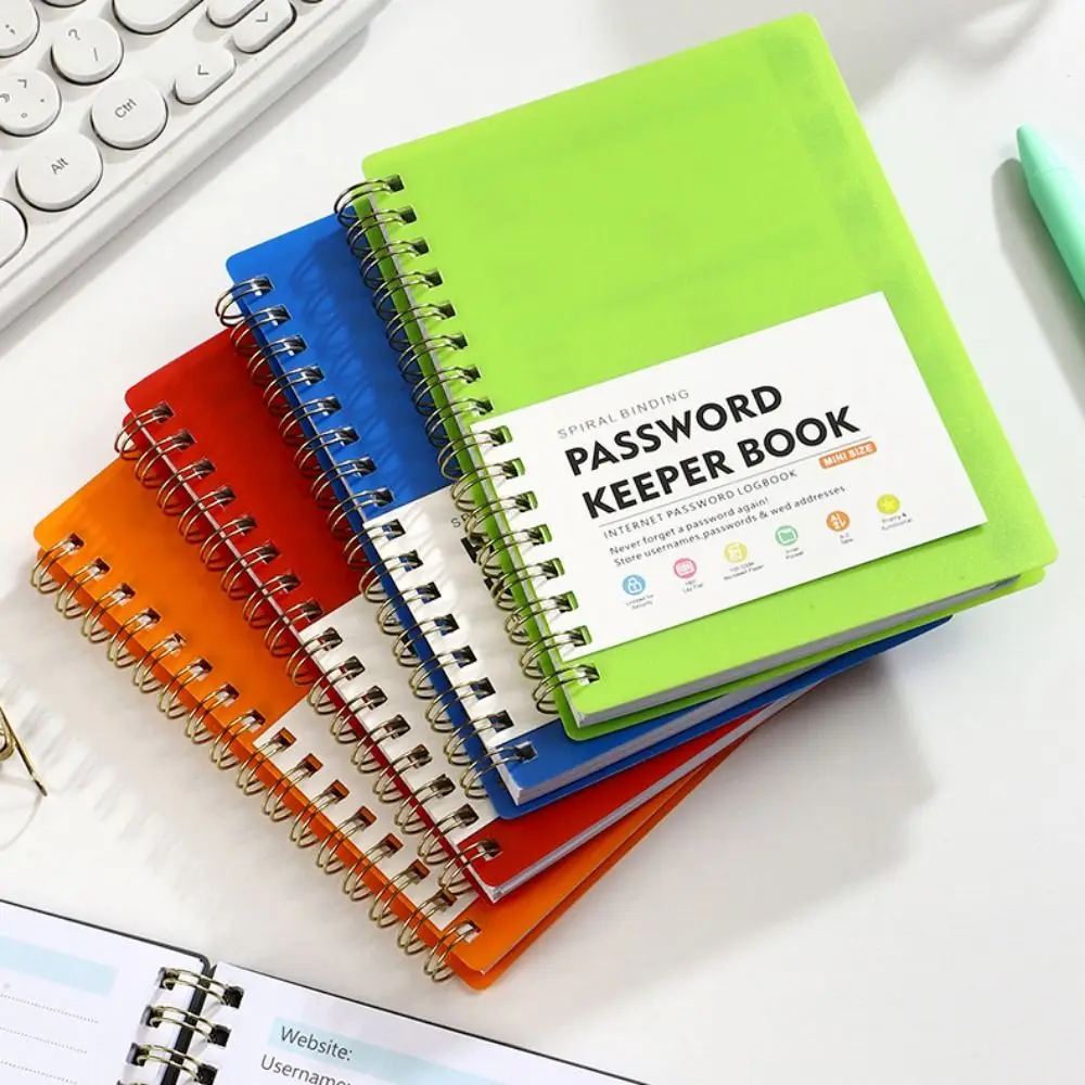 With Alphabetical Tabs Spiral Password Keeper Book Coil Book Multi-color Password Keeper Notebook Saving Website Logins